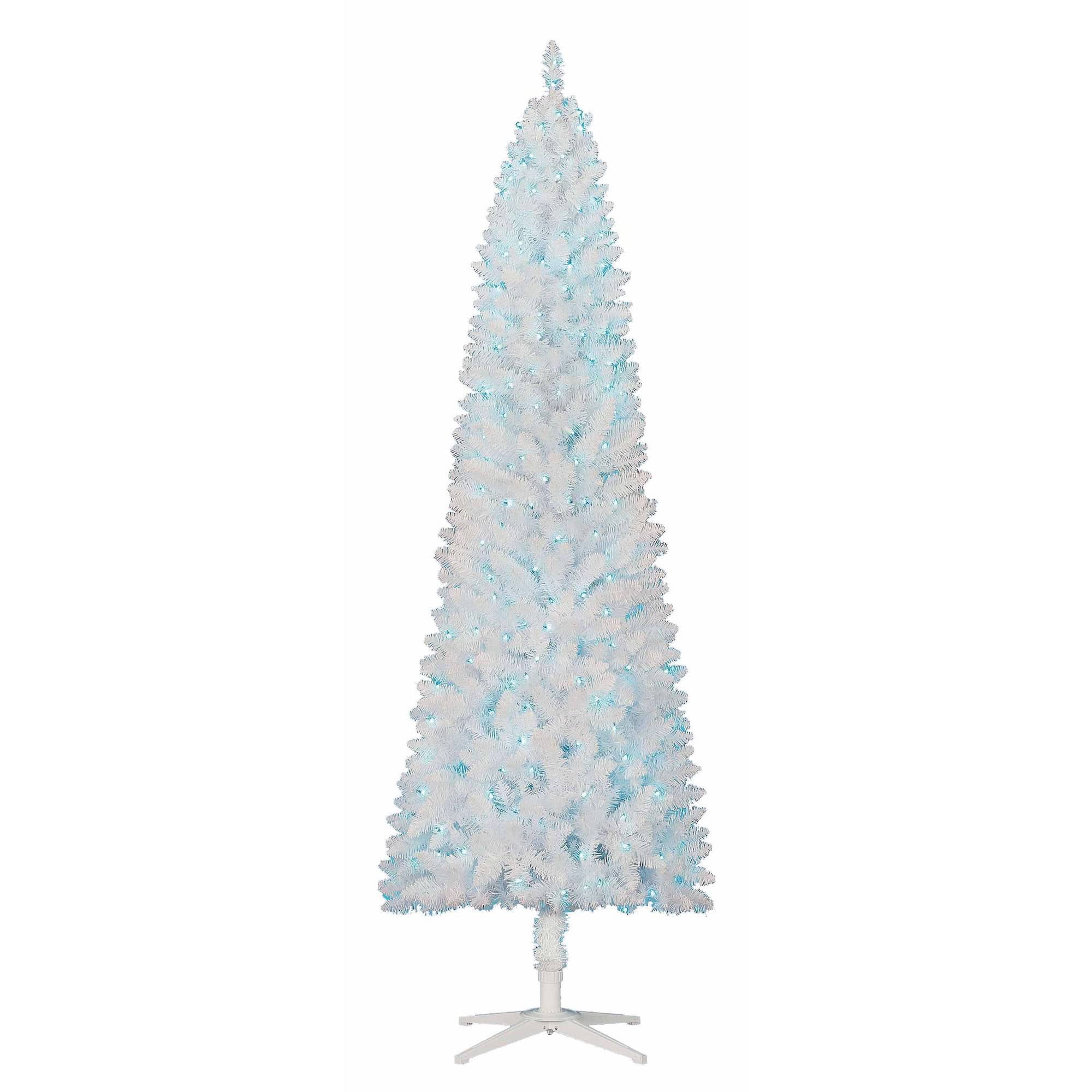 7 prelit artificial christmas tree slim holiday white 7 prelit artificial christmas tree slim holiday white