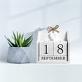 thumbnail image 3 of DEEPCRAFF Creative Desktop Calendar Rustic Perpetual Calendar White 1Pack, 3 of 6