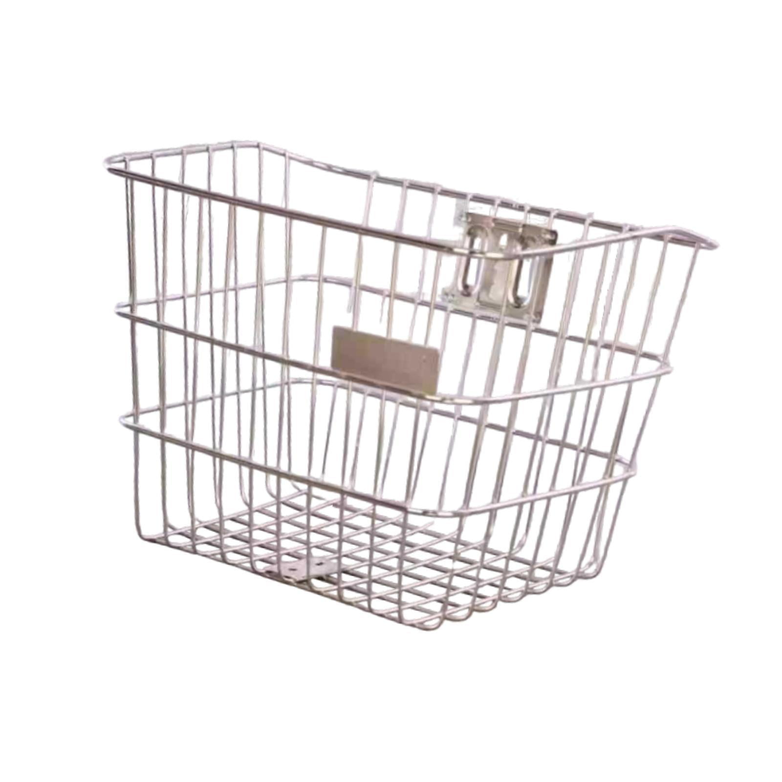 DimyFew Bicycle Basket Storage Basket Metal Practical Folding Bicycles Bike Front Basket Style C