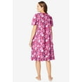 thumbnail image 2 of Dreams & Co. Plus Size Short Floral Print Cotton Gown, 2 of 5