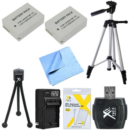 Essential NB-10L Pack Bundle for Canon Powershot G16, SX50, G1X, SX60 Cameras includes 2 NB-10L Batteries, Battery Charger, Hi Speed USB Card Reader, 57-Inch Tripod, Mini Tripod, LCD Screen