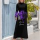 thumbnail image 3 of Regalos de concientización sobre el Alzheimer para mujeres Vestido largo con mariposas moradas para la enfermedad de Alzheimer Vestido de playa de moda para mujer, 3 of 4