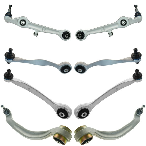 TRQ Front Upper Lower Control Arm Ball Joint 8pc Suspension Kit Set for Audi A4 PSA65875