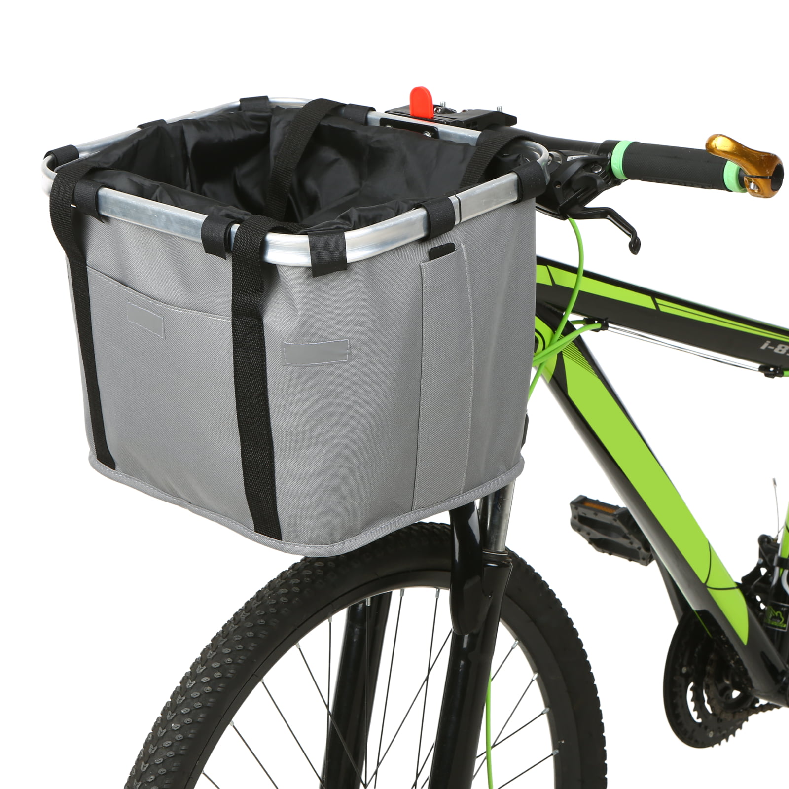Folding Bike Basket Bicycle Handlebar Small Pet Cat Dog Carrier Bag Detachable 