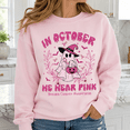 thumbnail image 5 of Breast Cancer Awareness Shirt, In October We Wear Pink Sweatshirt, Pink Witch Ghost Halloween Hoodie and T-Shirt, October Support Gift for Women, 5 of 9