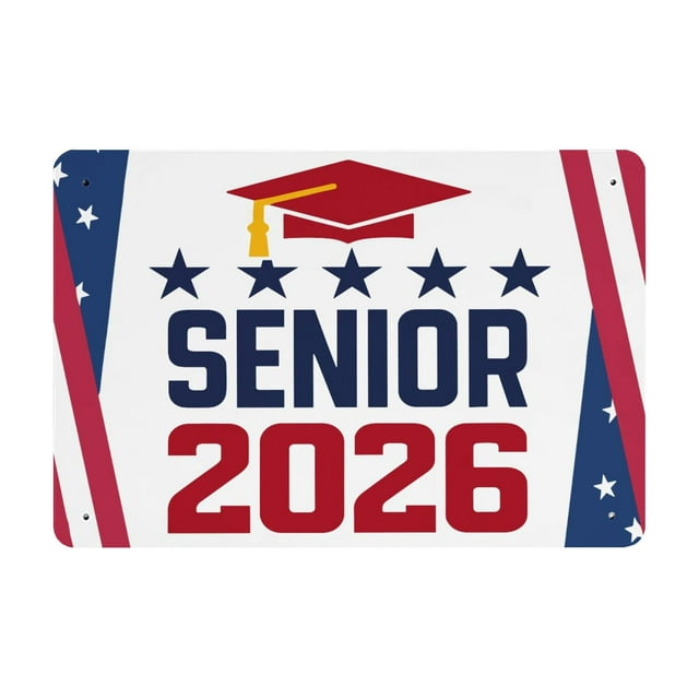 Retro High School First Day Sign for 2026 - Indoor Hanging for Dorm Room and Home