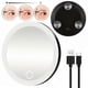 thumbnail image 2 of 10/20/30X Magnifying Mirror with 3-Color LED Light Suction Cup Dimmable USB Rechargeable Portable Travel Handheld Men Women Makeup Vanity Mirror, 2 of 5