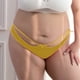 thumbnail image 2 of Gibobby Tangas de mujer ilusion Ropa interior de mujer Bragas de encaje sexy Estiramiento Hipster Calzoncillos Ropa interior Señora Ropa interior(Amarillo,XL), 2 of 5