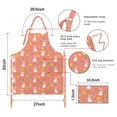 thumbnail image 3 of Easter and Eggs Coral Pattern Apron with Pockets, Cotton Linen Waterproof Adjustable Apron for Women, Kitchen Cooking Gardening BBQ Salon Apron, 33x27 Inch, 3 of 6
