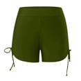 thumbnail image 4 of Gubotare Women's Plus Size Swim Shorts High Waisted Swimsuits Bottoms Boyleg Boardshorts,Army Green XL, 4 of 5