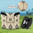 thumbnail image 6 of Haosy Coffee Block Golf Mallet Putter Cover Strong Magnetic Leather Golf Club Headcover Closure, 6 of 7