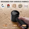 thumbnail image 5 of Fabric Shaver and Lint Remover, Rechargeable Electric Sweater Defuzzer with 3 Speeds and 6-Blade Design, Portable Fabric Care Tool with LED Display for Clothes, Couch, Blankets, and More, 5 of 6