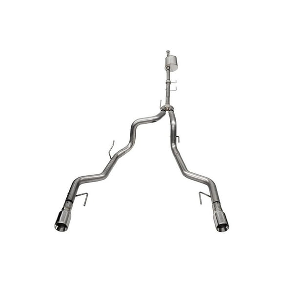 Fits 2021-2023 Ford F-150 Corsa Performance Exhaust System Kit 21185 Sport Cat Back System; Stainless Steel; With Muffler; 3 Inch To 2-3/4 Inch Pipe Diameter; Single Exhaust With Dual Exit