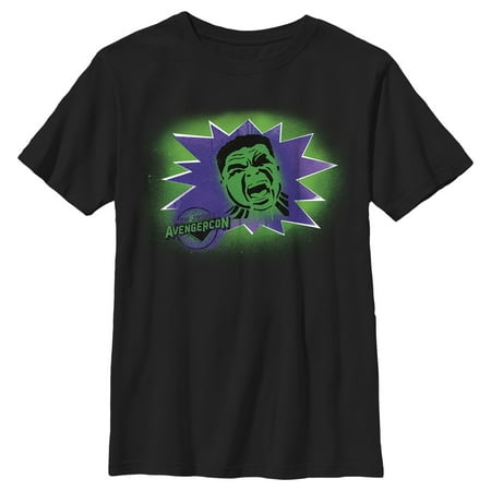 Boy s Marvel: Ms. Marvel Hulk AvengerCon Graphic Tee Black Large