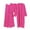 Hot Pink, variant on Jinhomg Women's Dressy Knitted Sets 3 Piece Casual Solid Lounge Set Loose Comfy Long Length Open Front Cardigan with Sleeveless Vest and Wide Leg Pants Limited Time Deal Blue Free Size
