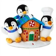Hallmark KCX1058 Gingerbread Treat Keepsake Playful Penguins Musical Stuffed Animal With Motion