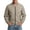 Khaki, variant on Mens Bomber Jacket Fashion Cropped Baseball Collar Zip Up Jacket for Men with Zip Pockets Solid Collor Elastic Cuffs Long Sleeve Outerwear for Daily Casual L