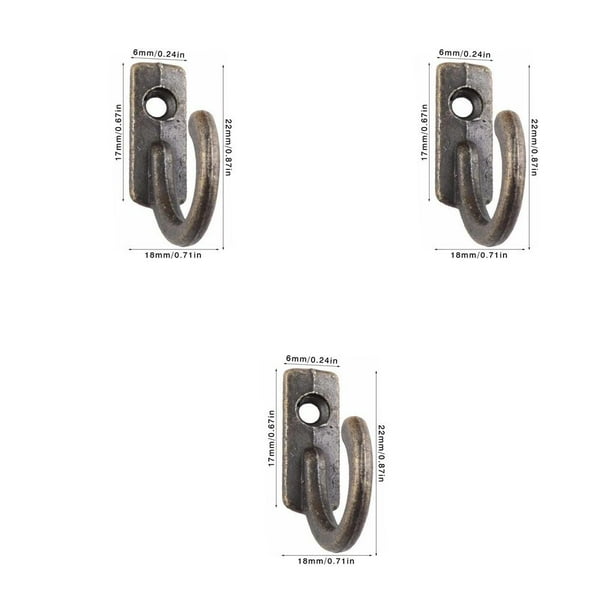 Inteprter Hanging Hooks Zinc Alloy Wall-mounted Door Towels Anti-skid Accessory Clothes Set Hangers Multi-functional Screw for Hotel Type1 NO1