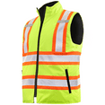 thumbnail image 2 of JORESTECH Hi-Vis Reversible Insulated Safety Vest, Two-Toned, ANSI Class 2, VL-11 (3XL, Lime), 2 of 11