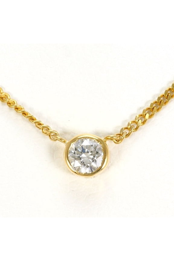 Pre-Owned 18K (18-karat) Yellow Gold Necklace with 0.20ct Diamond, Certificate of Authenticity,...