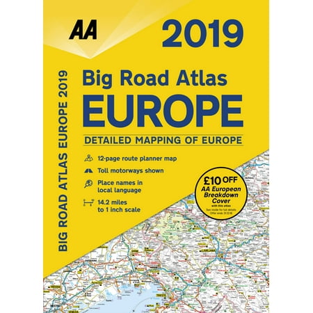 2019 Big Road Atlas Europe: 9780749579661