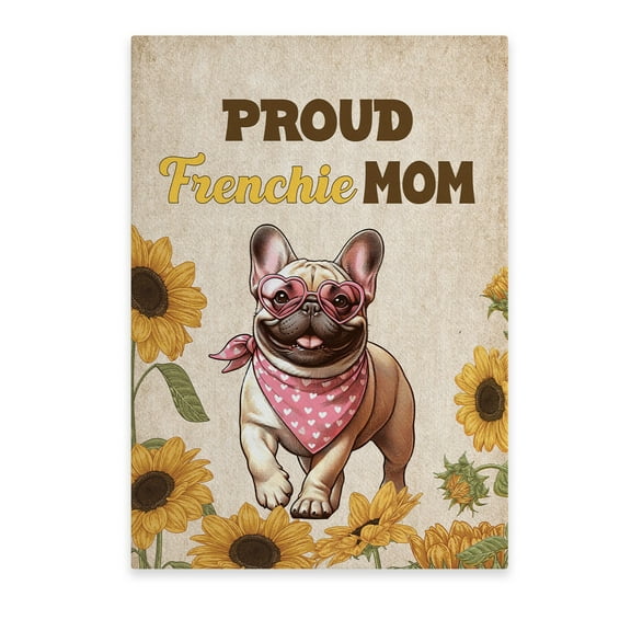 Proud French Bulldog Mom Happy Mother's Day with Love Vertical Matte Canvas Poster Dog Lover Gifts Wall Art Home Decor - 02003