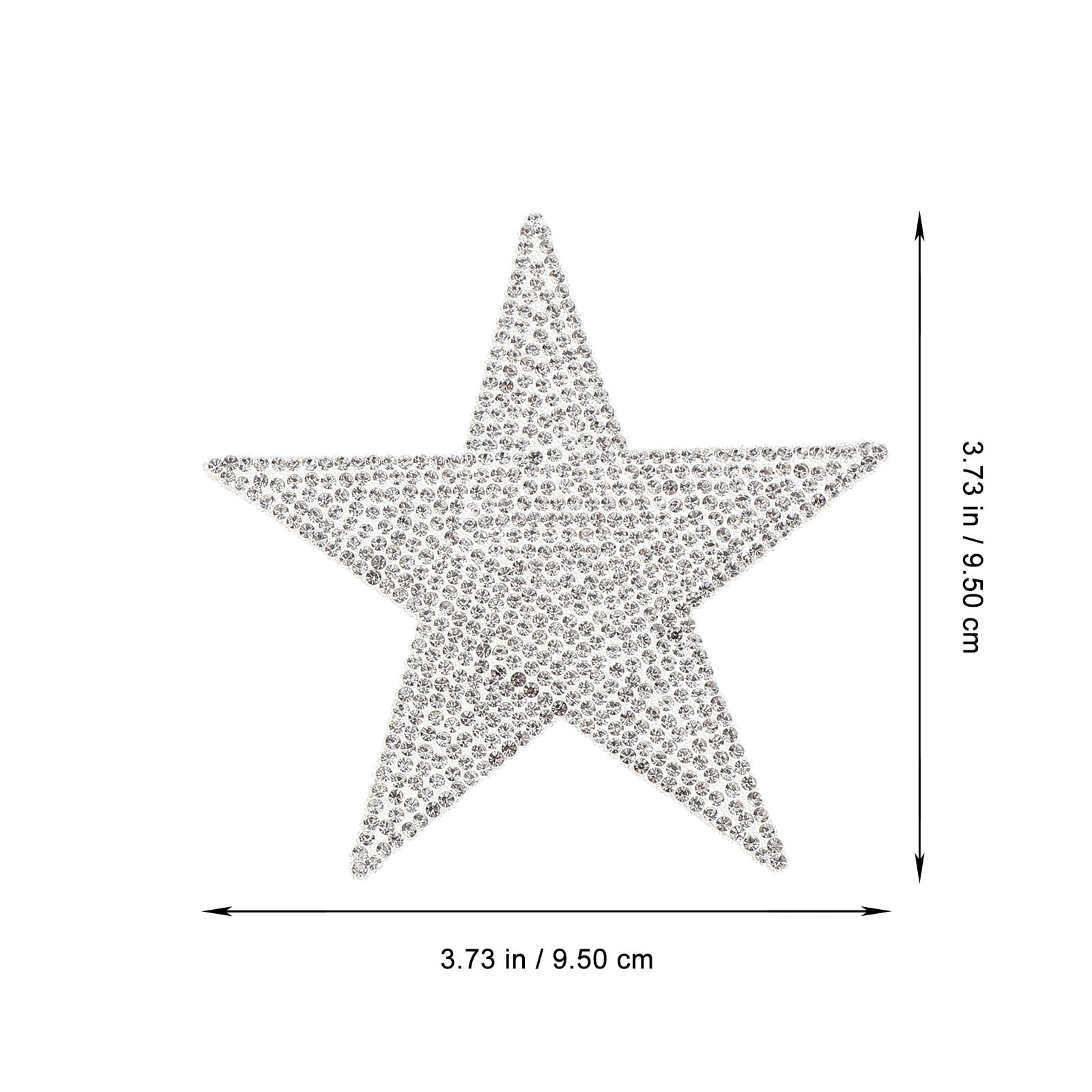 Silver Bling North Star Car Decal, Waterproof Sparkling Rhinestone  Astronomy Starburst Celestial Sticker 4.5'' Height
