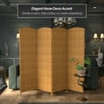 thumbnail image 2 of Red Lantern 6 ft. Tall Diamond Weave Fiber Room Divider - Light Beige - 4 Panel, 2 of 6
