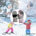 thumbnail image 5 of HNMKIU Windproof Winter Warm Kids Ski Gloves for Boys and Girls Outdoor Snowboarding Skating Mittens Grey,4-7 Years, 5 of 5