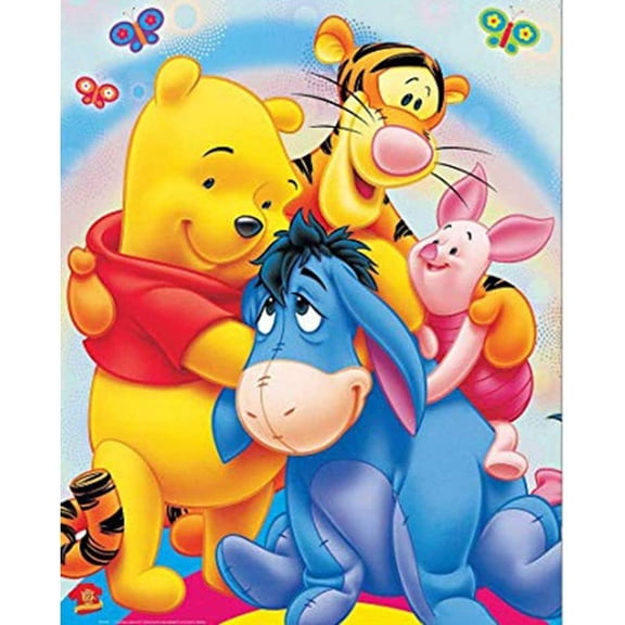 Winnie the Pooh Diamond Painting Kits for Adults Beginners Round Full Drill 5D DIY Diamond Art Kits Diamond Painting Kits Picture Art for Home Wall Decor 12x16 inch