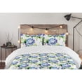 thumbnail image 5 of Ambesonne Springtime Down Alternative Quilt Comforter, Soft Tones Hydrangea Art, King, Green Blue and Purple, 5 of 5