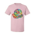 thumbnail image 2 of Wild Bobby Rainbow Painted I've Got The Whole World Dean Russo Design Inspirational/Christian Men Tee, Light Pink, 4X-Large, 2 of 6