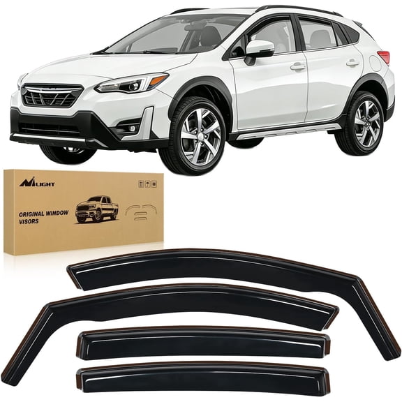 Nilight Vent Window Visors for Crosstrek 2018-2023 Impreza Hatchback 2017 2018 2019 2020 2021 2022 2023, in-Channel Rain Guards, Original Window Deflectors-4PCS