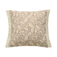 thumbnail image 2 of ChicYu Pillow Cover Throw Tassel Fringe 18x18 Inch Cotton Linen Decorative Cushion Case Floral Pattern for Sofa Couch Bed Living Room Bedroom Funda de Almohada, 2 of 6