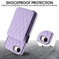thumbnail image 3 of Crossbody Wallet Case Compatible for iPhone 16e, RFID Blocking Protective Purse Case Cover with Card Slots Holder Kickstand Shoulder Strap Lanyard Magnetic Closure 6.1 Inch, Purple, 3 of 8