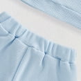 thumbnail image 6 of UngA Newborn Outfit Baby Boy Letter Embroidery Short Sleeve Bodysuit Top Pants Hat 3Pcs Infant Spring Summer Clothes (White,9-12 Months), 6 of 7