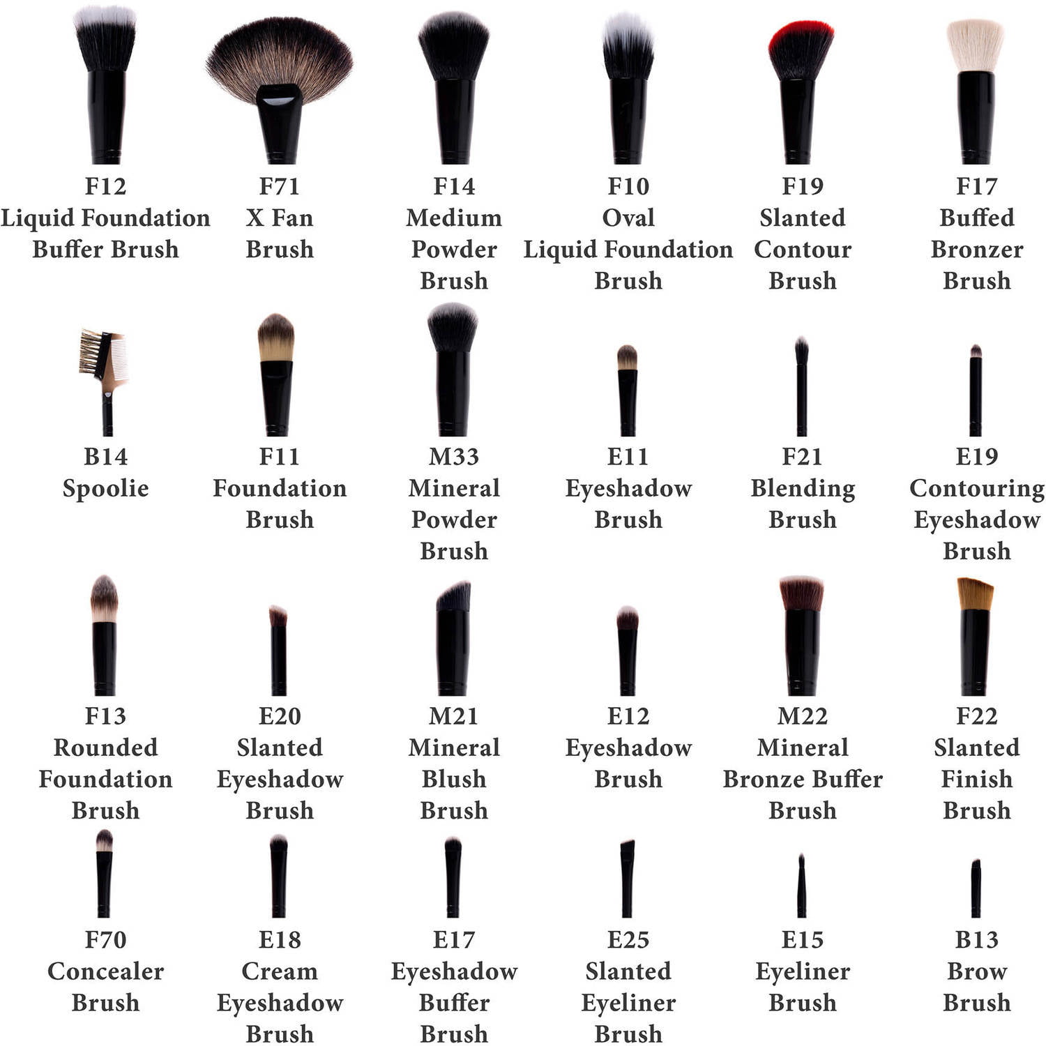 Professional Makeup Brush Set Names And Uses Mugeek Vidalondon