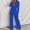 Blue, variant on Womens 2 Piece Suits Set Business Office One Button Blazer Casual Long Sleeve Pant Suit Set
