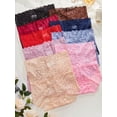 thumbnail image 3 of Women's 9 Piece Floral Lace High Waist Briefs Scallop Trim Panties Underwear, 3 of 7