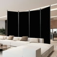 thumbnail image 7 of YASRKML 6FT 4 Panel Rolling Room Divider, Self-lockable Room Dividers and Folding Privacy Screens with Wheels, Partition Privacy Screens , Portable Wall Divider for Room Separation, Black, 7 of 7