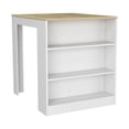 thumbnail image 3 of Kitchen Island Table with Storage Shelves / Modern Dining and Decor Option, 3 of 5