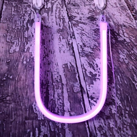 Light Up LED Neon Letter Signs Wall Decorative Neon Lights Purple ...