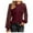 Wine, variant on Women Long Sleeve Shirt Cut Out Lace Top Business Casual Fall Fashion Clothing Knit Y 2k Shirt Stripes Tee Shirt Light Polyester Womens Shirt Women Compression Shirts Burnout Tee Shirts