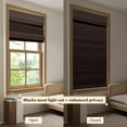 thumbnail image 3 of LUCKUP Cordless Bamboo Roman Blinds Shades for Indoor Windows-Blackout Room Darkening Roman Blinds with 6" Valance Cover Enhanced Privacy, 42" W x 64" H, 3 of 7