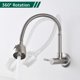 thumbnail image 4 of Grifo de cocina de pared Giratorio de 360° con funciones Fregadero de cocina Grifo mezclador Agua fría Refrigeración simple Grifo de pared en superficie cepillada Tubo de cocina de resorte Ormromra WLJ-4136, 4 of 5