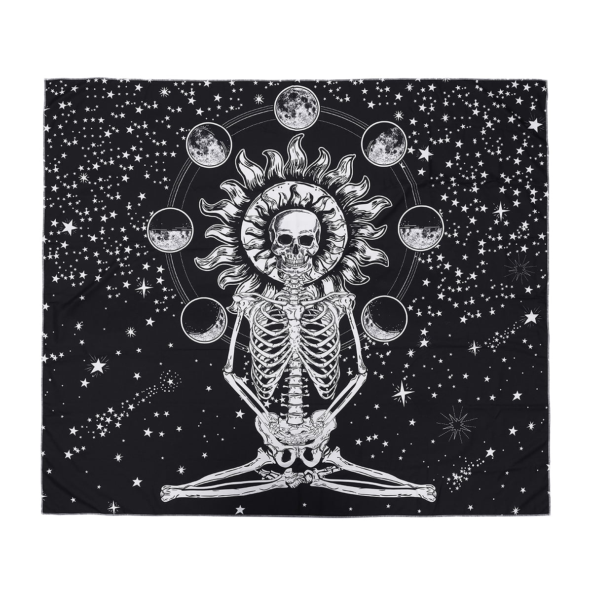 Skull Tapestry Meditation Skeleton Tapestry Chakra Tapestry Starry 