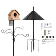 thumbnail image 1 of VEVOR 92 Inch Bird Feeding Station 4 Hook Wild Bird Feeder Stand Pole(Excluding wooden houses), 1 of 9