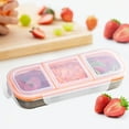 thumbnail image 2 of 304 Stainless Steel Lunch Box with Compartments and Lid, Three-Section Food Storage Box, Leak-Proof, Transparent Lid, Ideal for Lunches, Snacks, and Meals on the Go, 2 of 4
