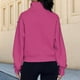 thumbnail image 5 of Sudadera Ropa de otoño con cuello alto y media cremallera para mujer Traje diario de color sólido (Rosa Rojo XL) Kuymtek Rosa roja T XL para Mujer, 5 of 5