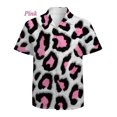thumbnail image 2 of Camisas de lujo con estampado de leopardo para hombre, blusa ajustada de manga corta, elegante blusa de club con solapa abotonada, ropa de calle para hombre, camiseta cómoda, 2 of 4